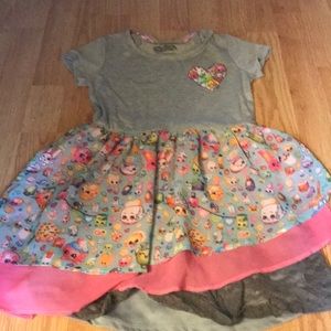 Girls size 7-8 shopkin dress